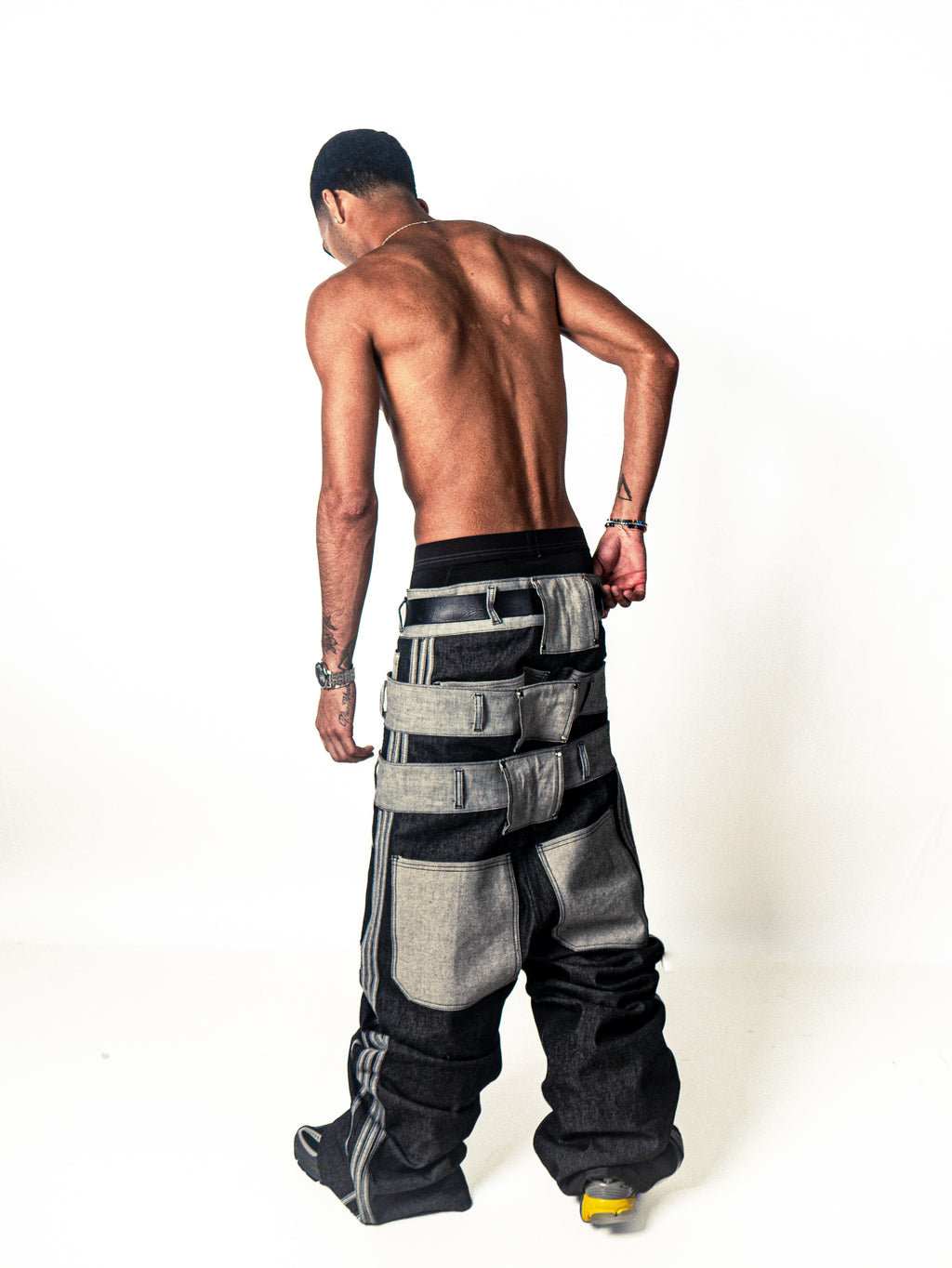 Silver baggy jeans