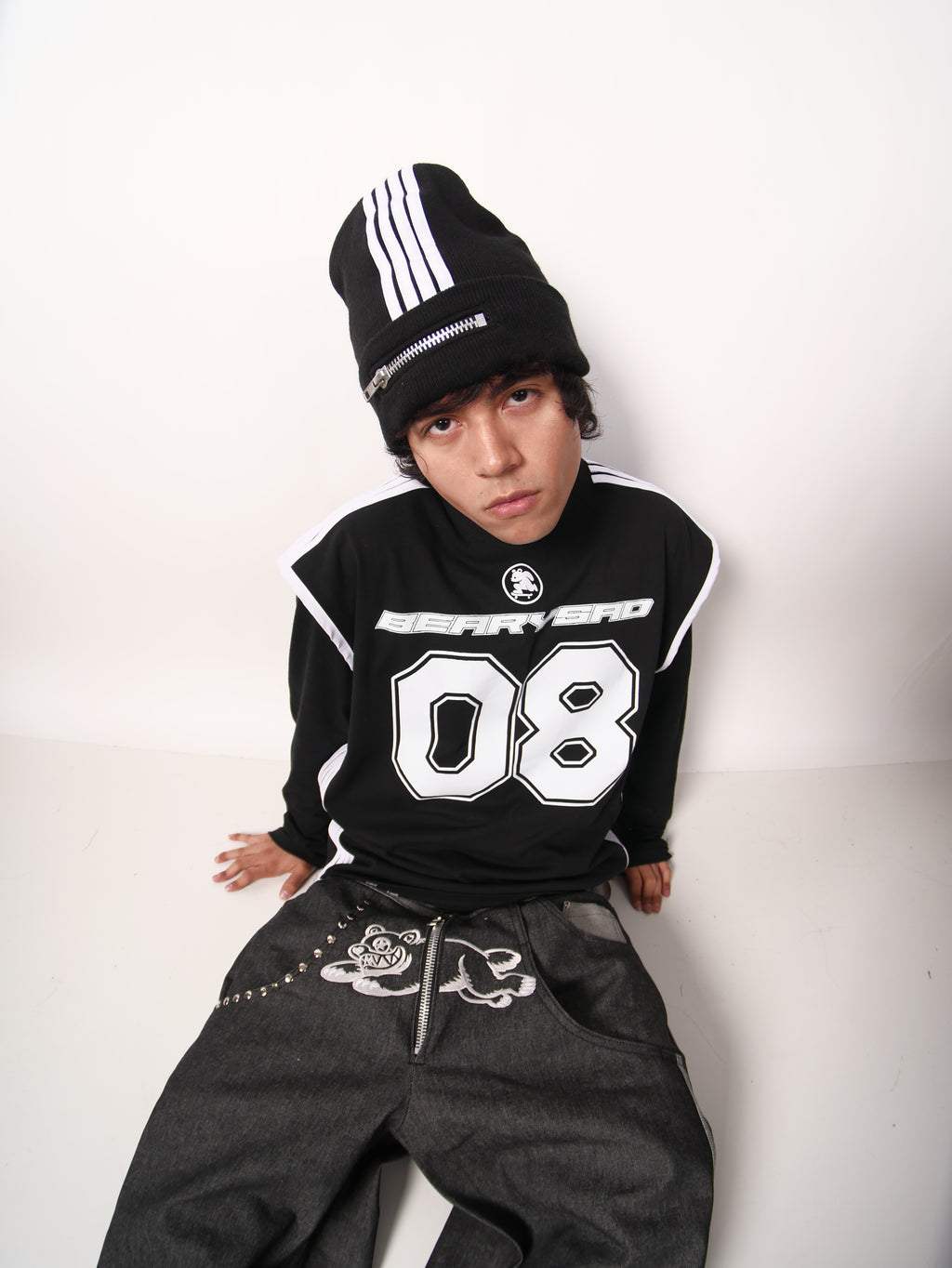 4 stripes metal beanie