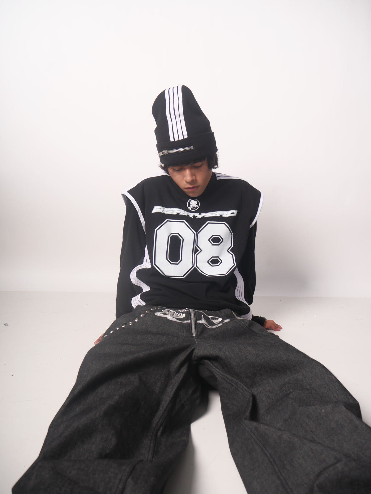 4 stripes metal beanie