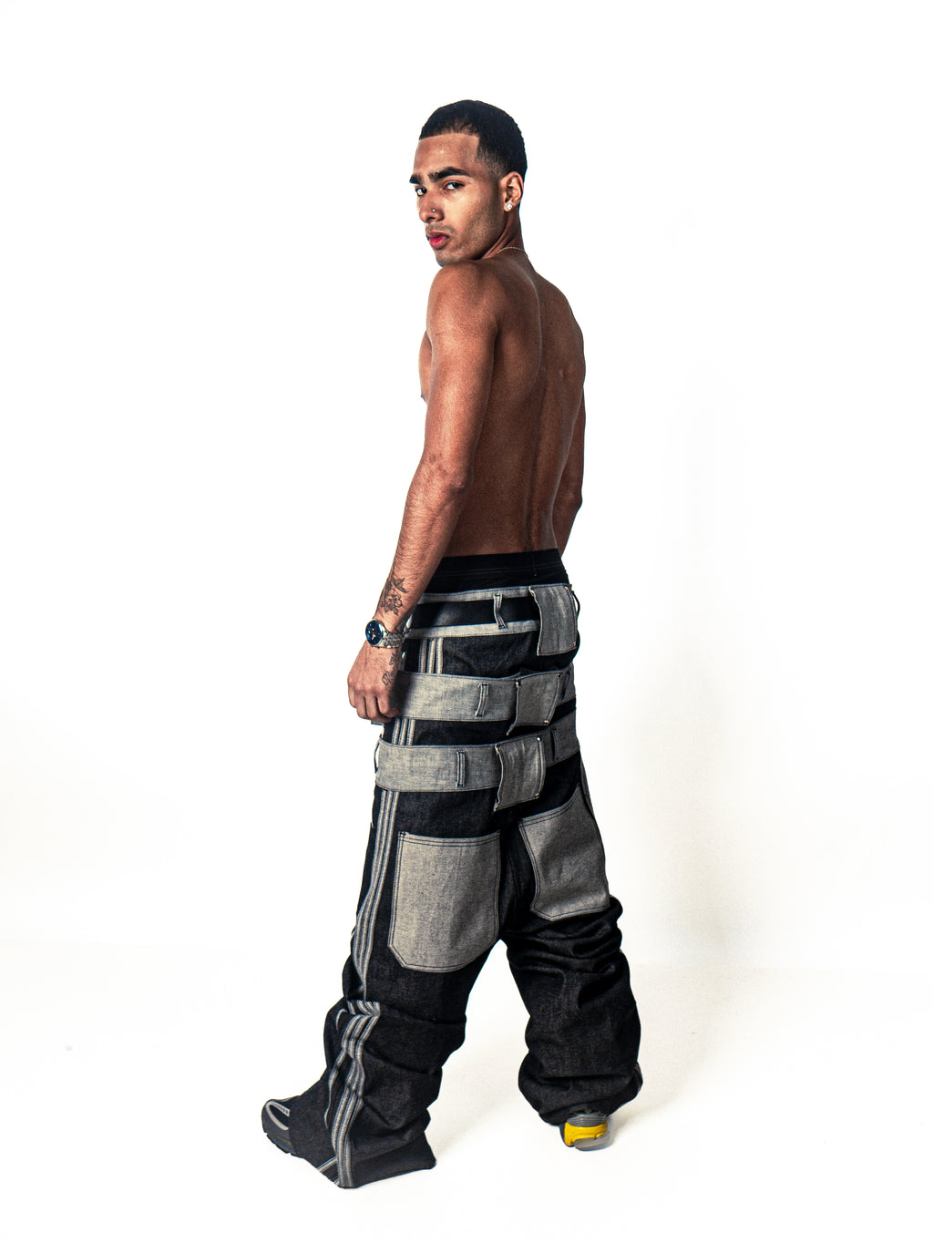 Silver baggy jeans